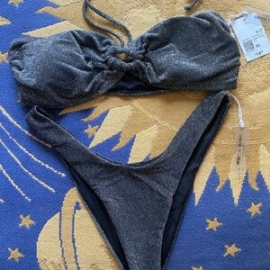 Forever 21 Glittery Black Bikini